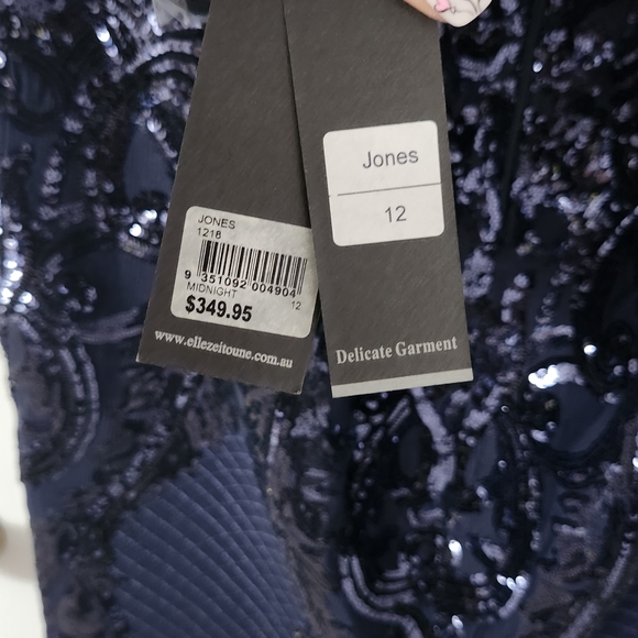 Midnight Blue Sequin Midi Dress - Picture 8 of 8